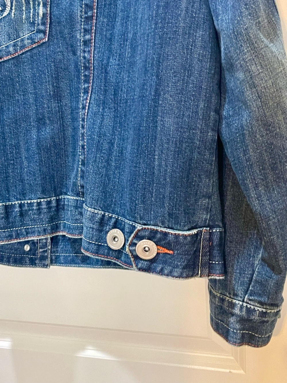 Mwah Embroidered Jean Jacket Size 18/20W - Picture 7 of 9